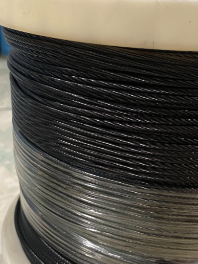 1000 FT Spool - Black oxide Stainless Steel T316 Cable Railing, 3/16" 1x19 Commercial Grade