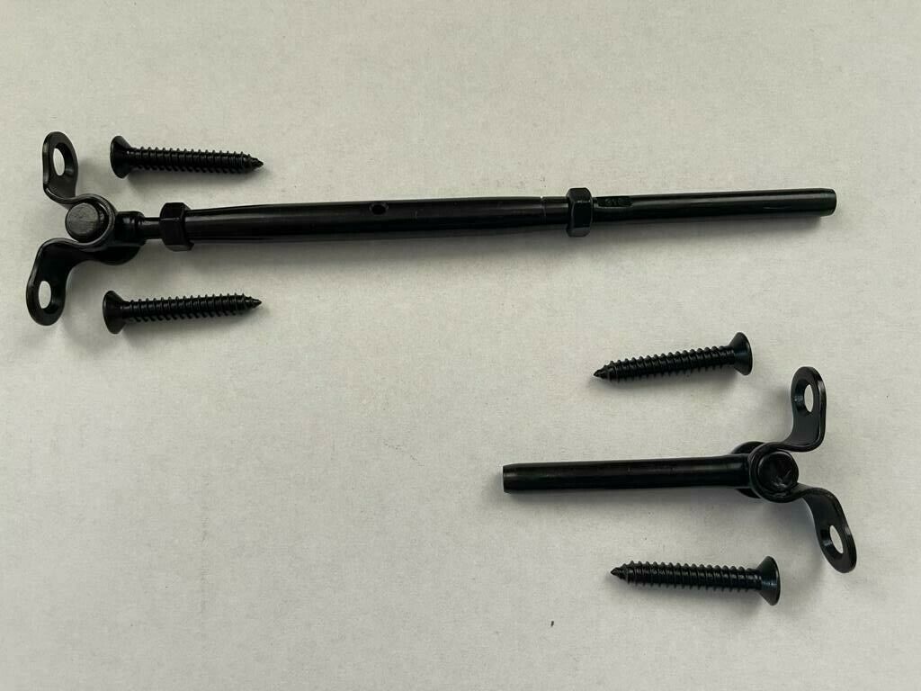 Black T316 Stainless Steel Tensioner Set for Cable Railing Deck Toggle 1/8"